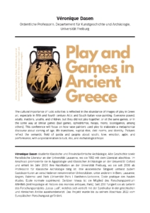 Conférence : "Play and Games in Ancient Greece", Véronique Dasen (ERC Locus Ludi / Fribourg)